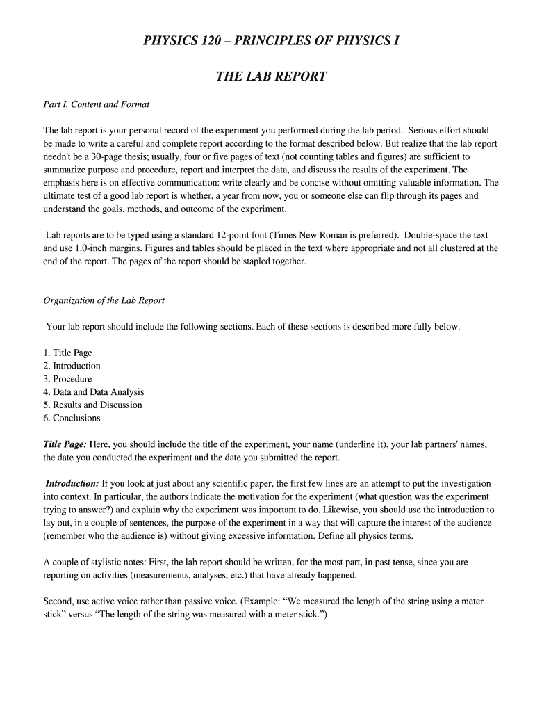 PHYSICS 120 PRINCIPLES of PHYSICS I Form