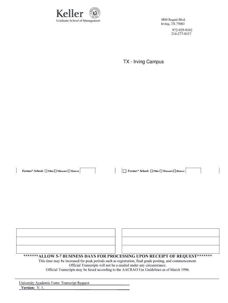  Devry Atlanta Transcript Request Form 2010