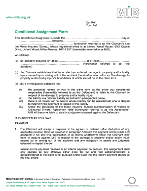 conditional assignment of land