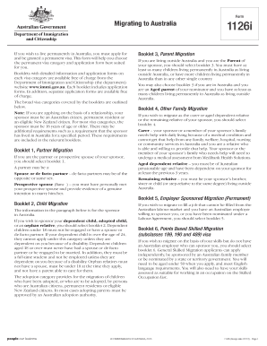 1126i Department of Immigration &amp;amp;amp; Citizenship  Form