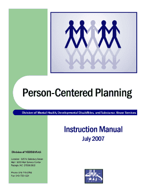  Person Centered Plan Template Nc 2007