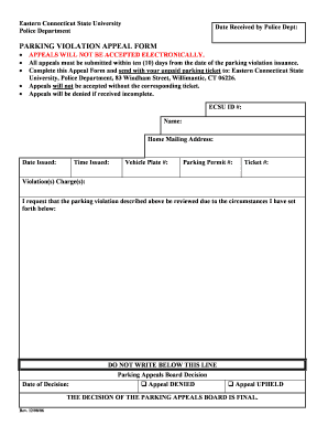 How to Pay Parking Ticket  Form