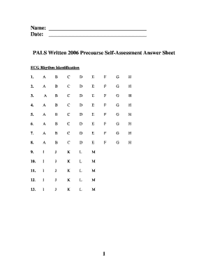 Pals Written Exam 50 Questions PDF  Form
