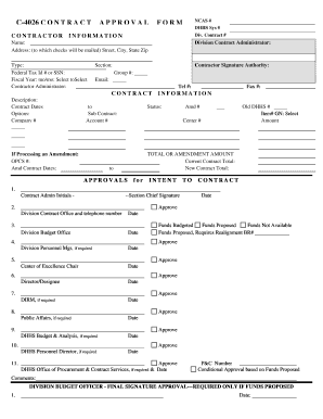 Contract Approval Form