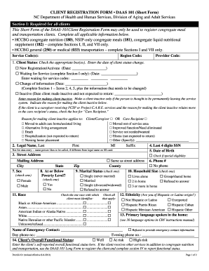 Daas 101 Form