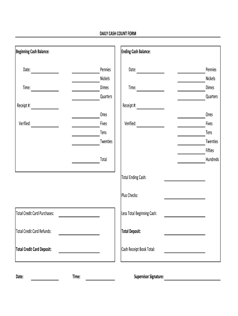 Cash Count Form Aud Fill Out and Sign Printable PDF Template signNow