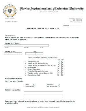 Famu Federal ID Number  Form