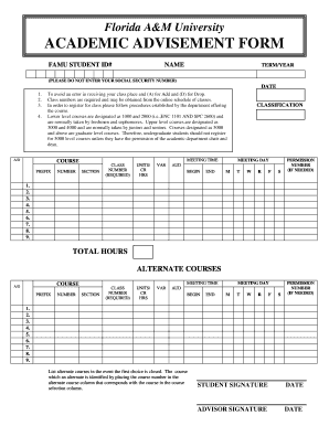 Black Board Famu  Form