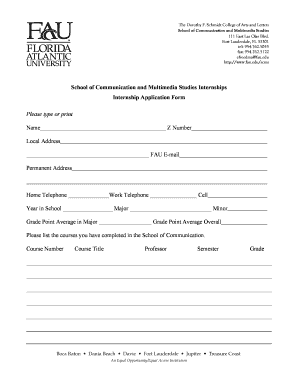 University of Florida Printable Application Form