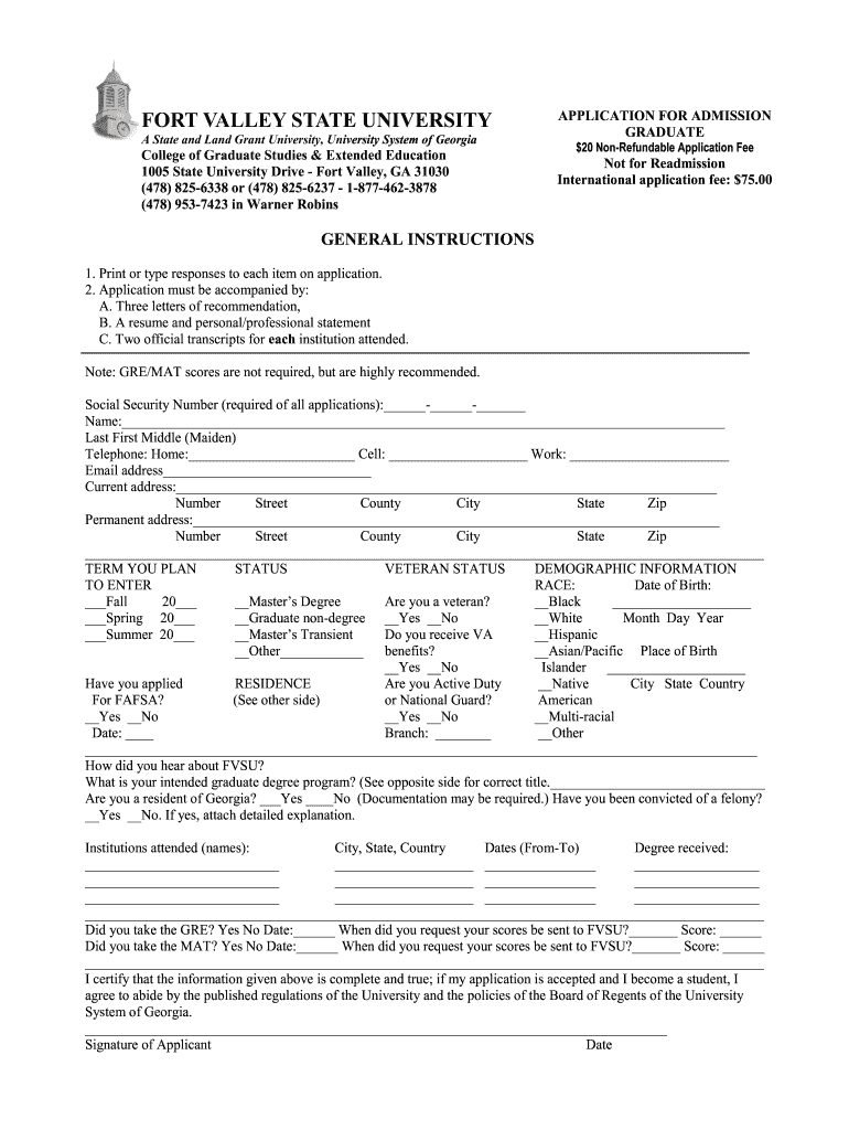 Fvsu Readmission Form