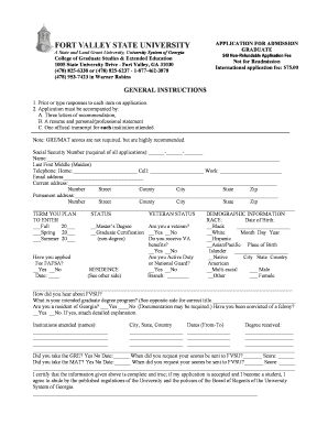Fort Valley Ga International Application Forms