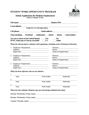  Initial SWOP Application Franciscan University of Steubenville Franciscan 2012-2024