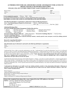 Huguley Hippa Release Form