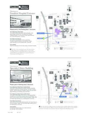 Froedtert Hospital Map  Form