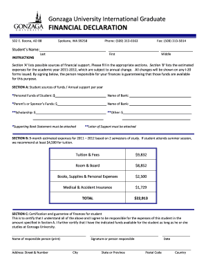 Financial Declaration  Form