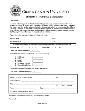 Gcu Withdrawal Form