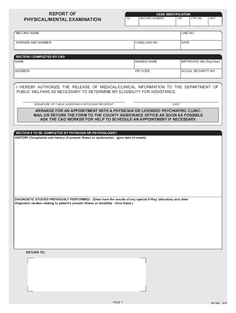 Pa 586 Form