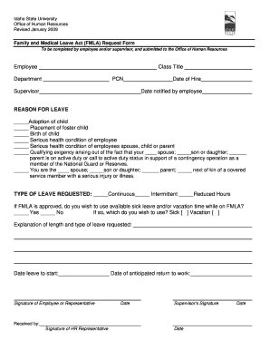  Fmla Request Form 2009-2024