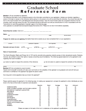  School Reference Form 2009
