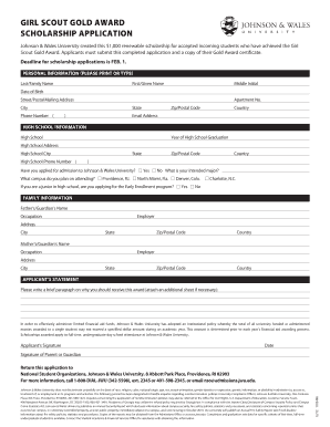 Johnson and Wales Application Form