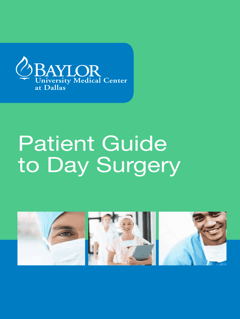 Get and Sign Patient Guide to Day Surgery Baylor Form