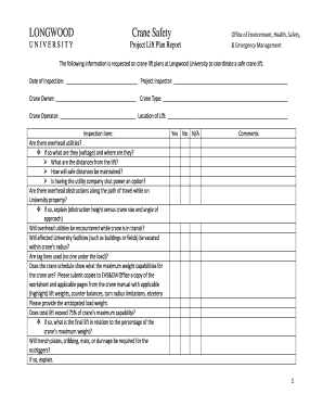 crane lift plan checklist