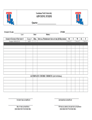 Latech Advising Form