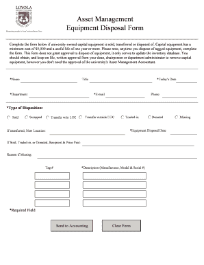  Disposal Form Template 2008