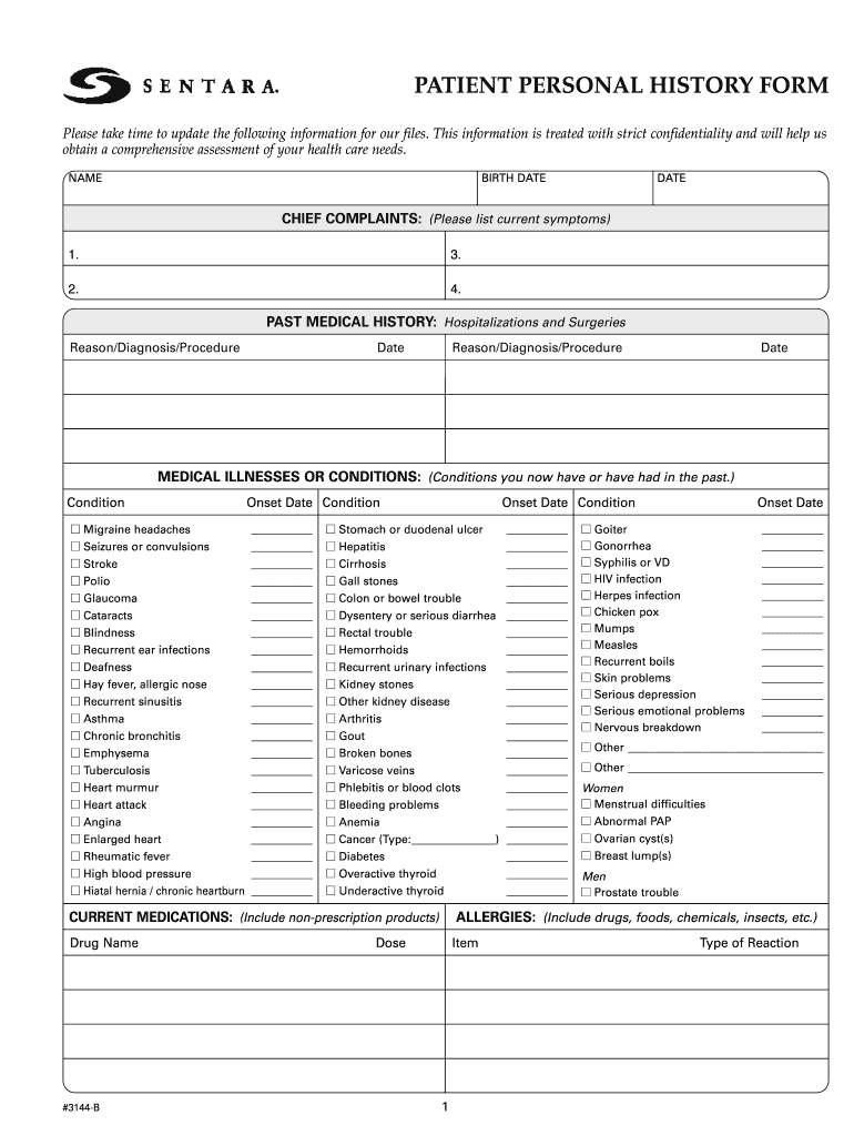 Sentara Therapy  Form