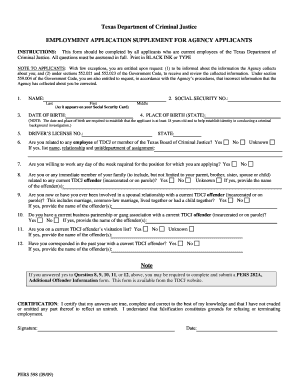 Tdcj Application Forms