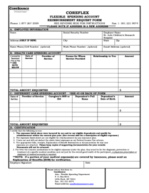 Core Source Blank Claim Form