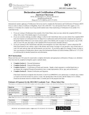 Northeastern Dcf  Form