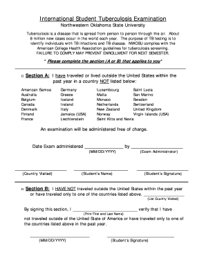 Tb Test Form