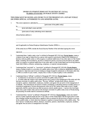 Public Entity Crimes Statement  Form