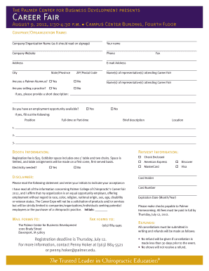 Job Fair Registration Form