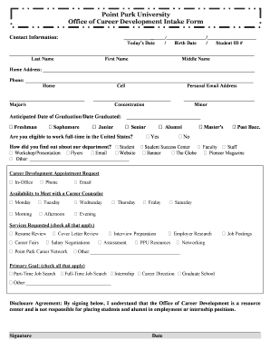 Career Development Form