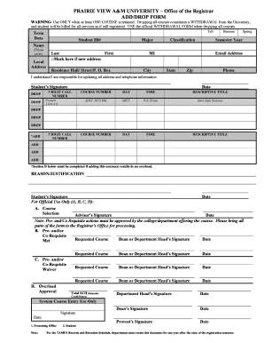 Grade Replacement Pvamu  Form