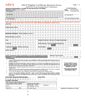 Secp Nift Signature  Form