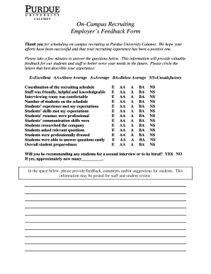 Employer Feedback Form