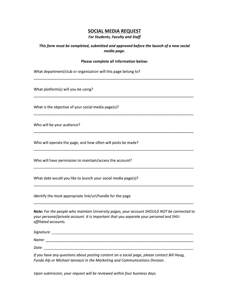 Media Request Form