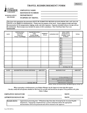 Reimbursement Form PDF