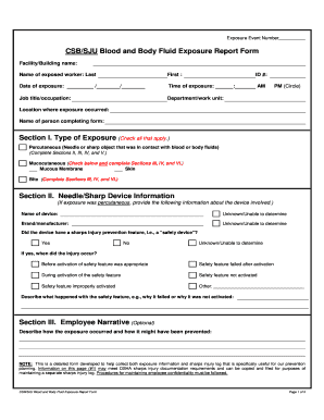 Saif Corporation Forms for Blood Borne Pathogen Exposures