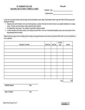 Payment Approval Format in Excel