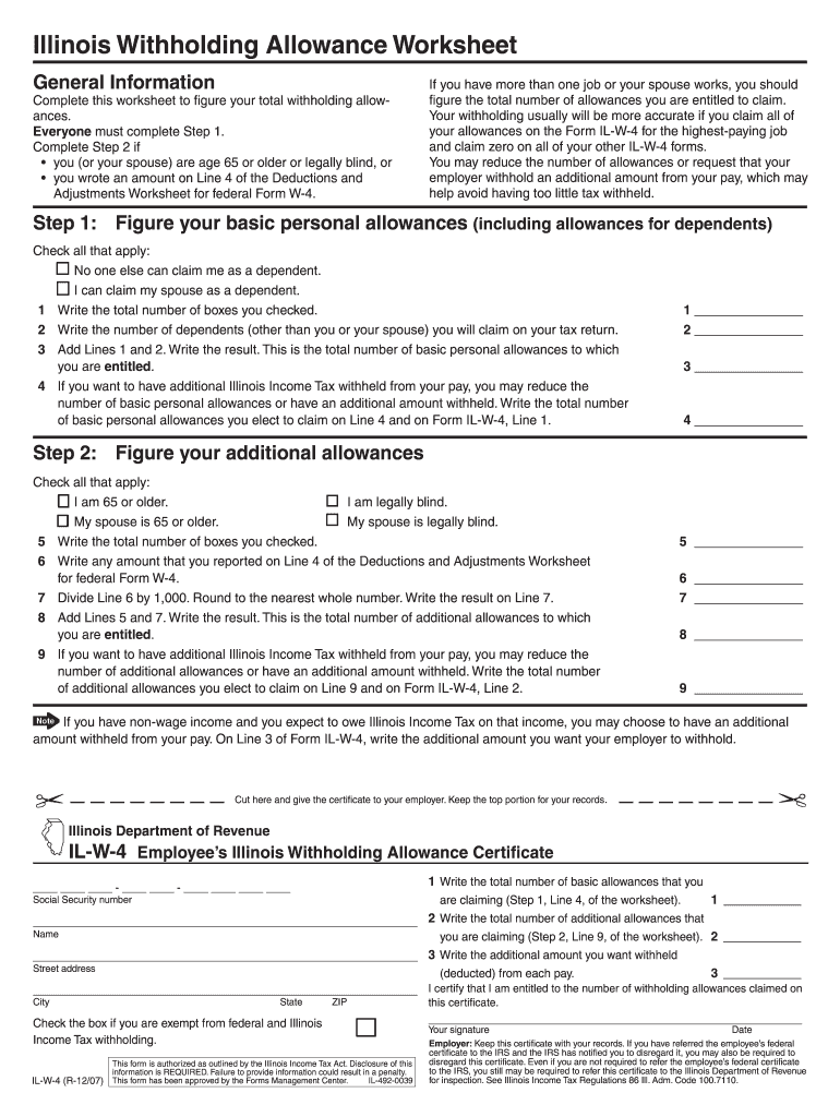Get and Sign What Should I Fill on Line 4 on Il W4 Form 2020-2022