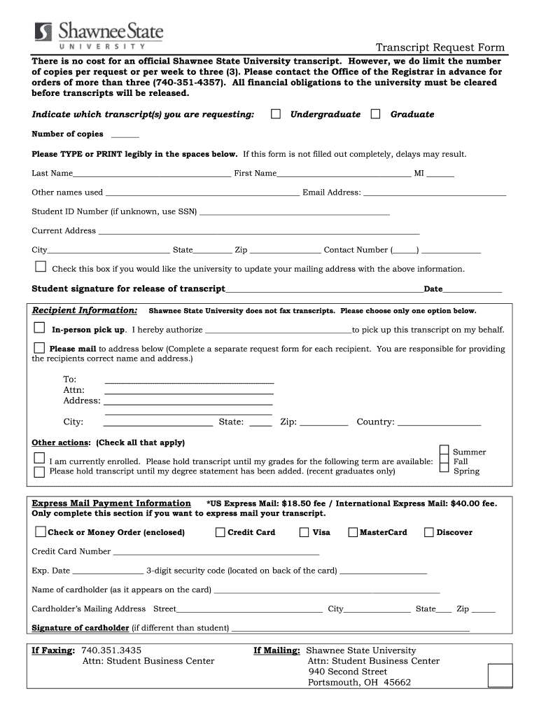 Shawnee Form