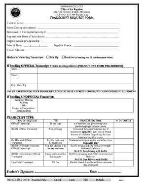 How to Fill Transcript Form