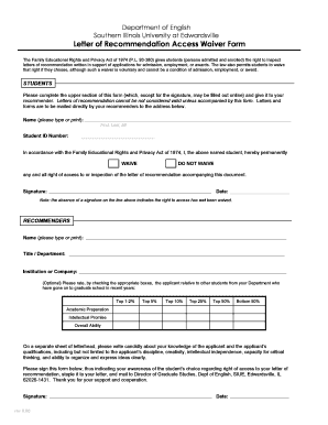 Recommendation Form Template