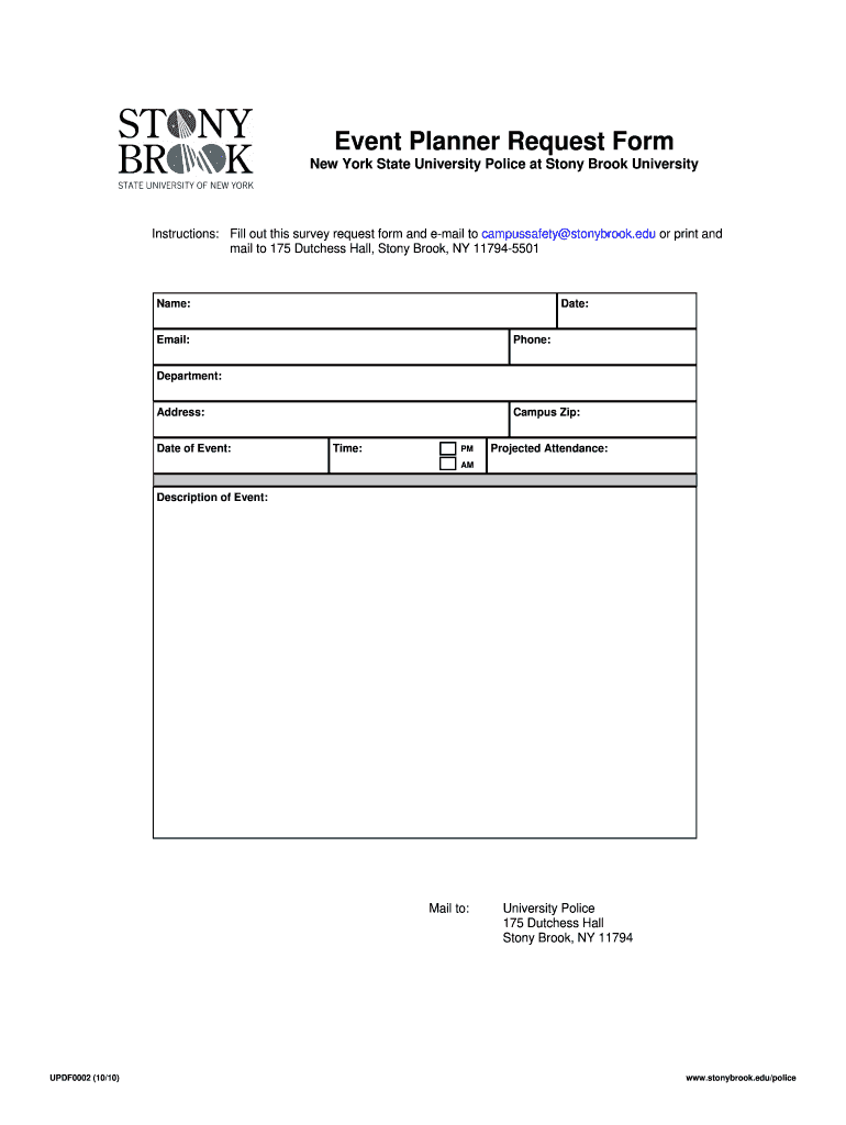  Event Planner Form 2010-2024