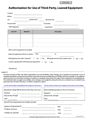 Equipment Request Form Template
