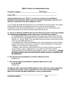 HIPAA Waiver  Form